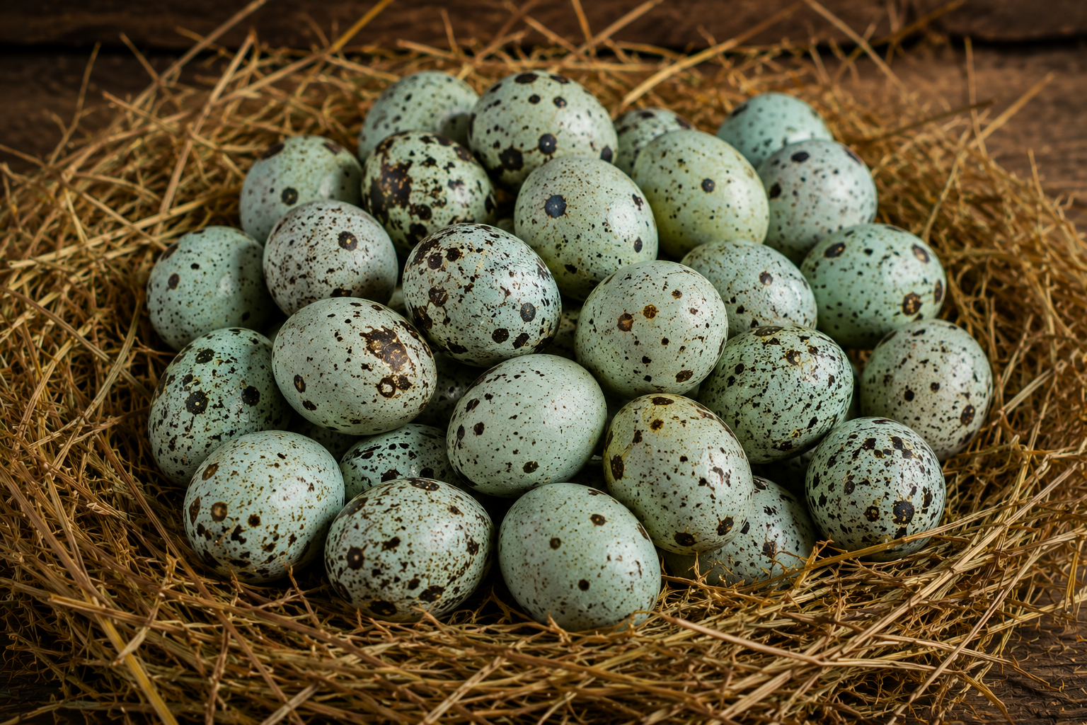 Rare Celadon quail eggs